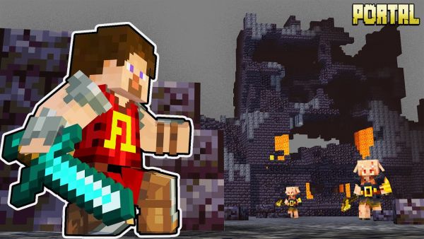 Die verlassene Festung der Piglins - Minecraft Portal
