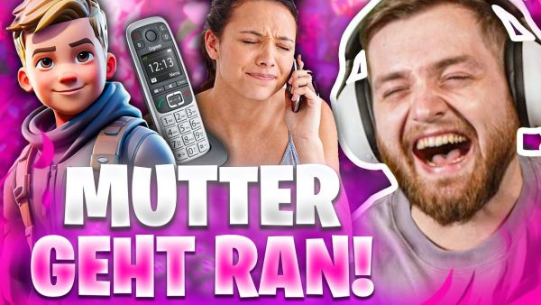 😱😳Er DENKT wir sind FLAKES? - Festnetz ANRUF mit Mutter zum ZOCKEN in Fortnite Squads mit Schradin!