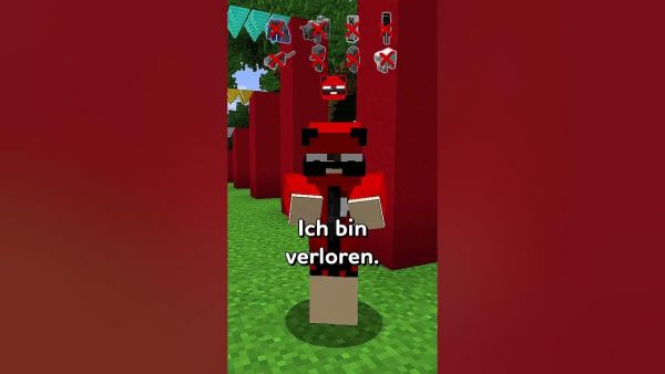 Mobs jagen gegen verschiedene Stacheln in Minecraft #shorts