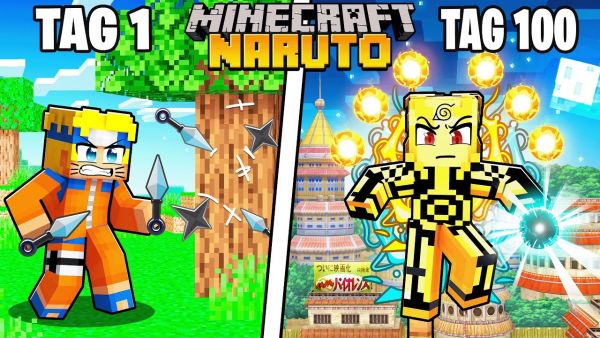 Überlebe 100 Tage als NARUTO in Minecraft!