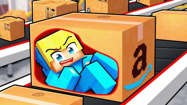 Ich habe mich in einem AMAZON PAKET verschickt und das passierte in Minecraft!