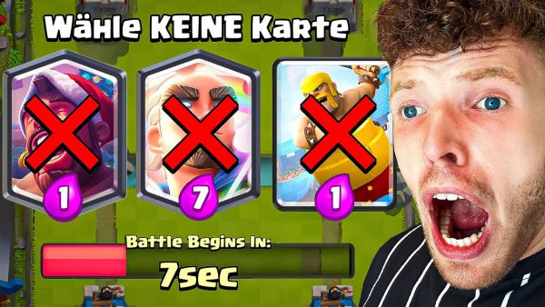 😱❌KEINE SUPER-KARTE WÄHLEN, BIS ICH AUSRASTE... (neue Challenge) | Clash Royale Deutsch