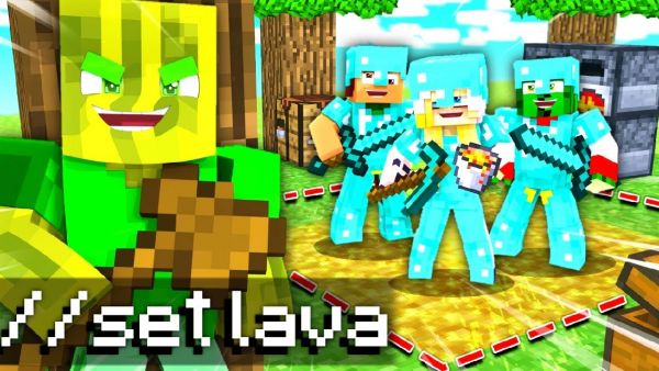 Minecraft WORLDEDIT vs. 3 SPEEDRUNNER