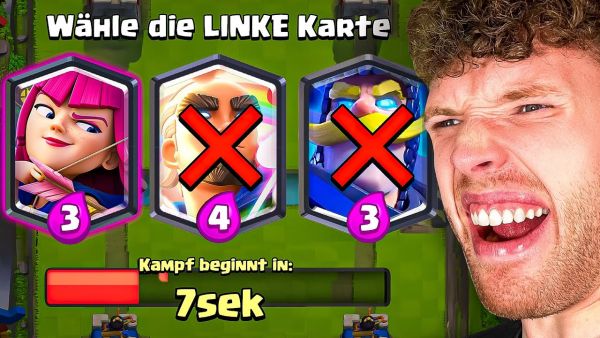 😱🤯NUR LINKE SUPER-KARTEN WÄHLEN, BIS ES ESAKLIERT... | Clash Royale Deutsch