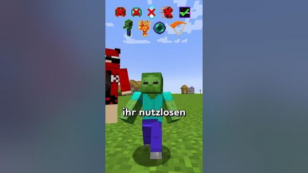 GEFAHR! Minecraft Pfeil vs Rüstung 🤯 #shorts