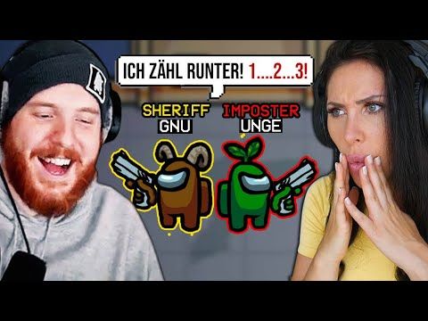Sheriff Gnu fordert Imposter Unge zu einem 1 VS 1 Schussduell heraus! Among Us Sheriff Mod