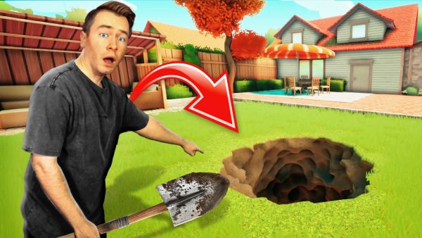 GRABE NIEMALS ein tiefes LOCH in deinem GARTEN...⛏️ (HILFE)