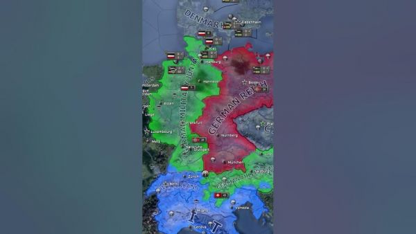 Österreich, Schweiz und Italien VS Deutsches Reich 1936 #krabbe #hoi4 #gaming #heartsofiron4
