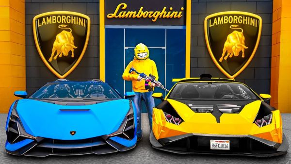 die AUTOHAUS MAFIA überfällt einen LAMBORGHINI AUTOHAUS in GTA 5!
