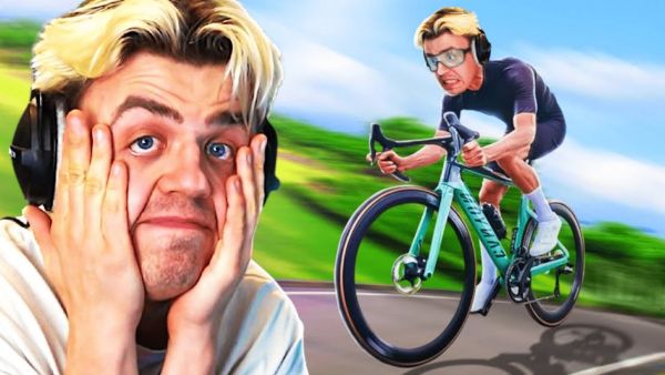 Ich fahre ein Fahrradrennen gegen meine Zuschauer!