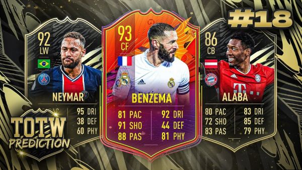 FIFA 21: TOTW 18 PREDICTIONS! IF NEYMAR, BENZEMA & ALABA 🔥