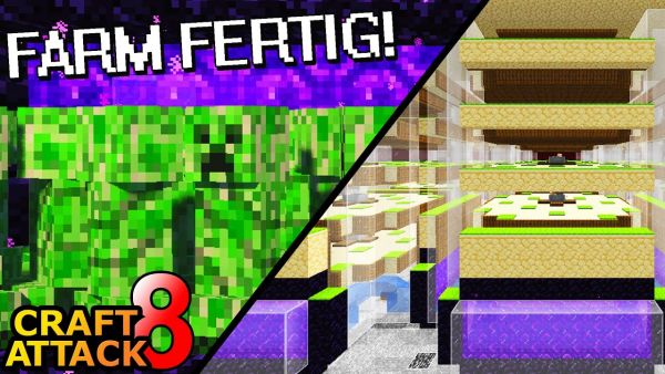 75.000 Gunpowder pro Stunde?! XXL Creeper Farm 100% fertig! - Minecraft Craft Attack 8 #203