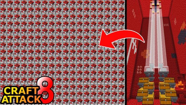 Fast 9000 TNT gecraftet! Netherite Beacon zum Drittel fertig! - Minecraft Craft Attack 8 #204