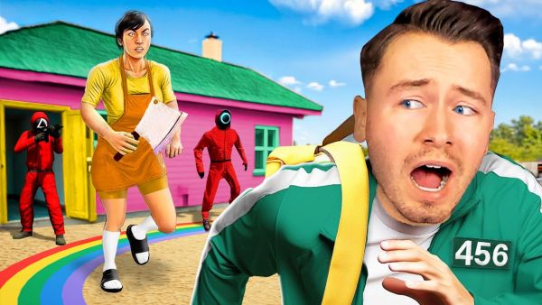 SPIELE niemals SCHOOLBOY RUNAWAY in SQUID GAME! ⭕🔺🟥