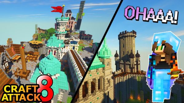 Flocke reagiert auf Pogwarts Progress nach einem Monat Auszeit! - Minecraft Craft Attack 8 #206