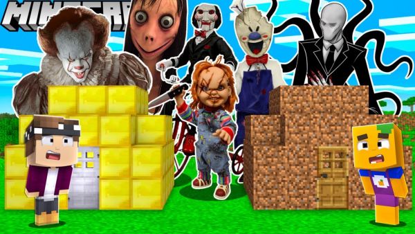 HORROR CHARAKTERE vs. OP BASE in Minecraft!