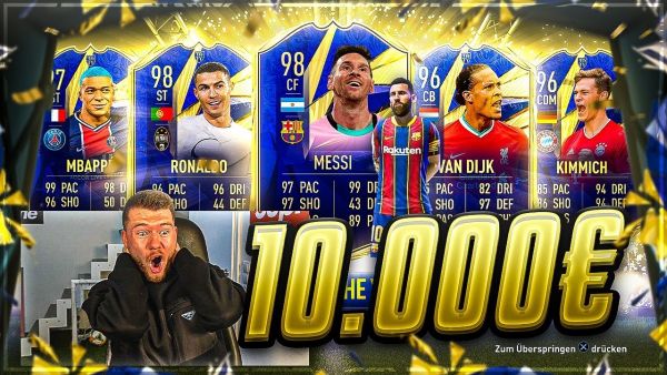 FIFA 21: 10.000€ TOTY PACK OPENING 😱😱 MESSI TEAM OF THE YEAR JAGD