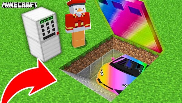 GEHEIME REGENBOGEN SPORTWAGEN GARAGE IN MINECRAFT!