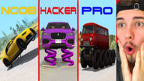 NOOB vs. PRO. HACKER CHALLENGE 3 (BeamNG Drive)