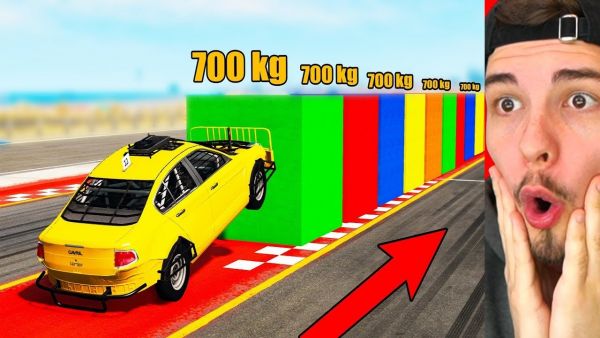 Wie VIELE BLÖCKE kann ein AUTO SCHIEBEN?! (BeamNG Drive)