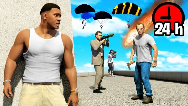 24 Stunden als LETZTER ÜBERLEBEN in GTA 5!!