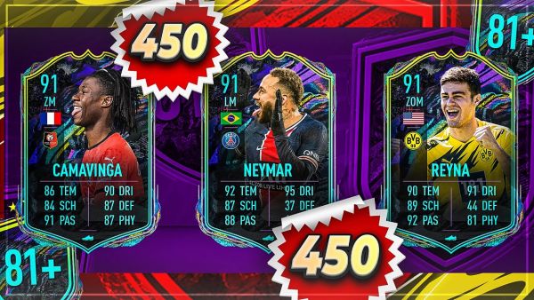 WAS ZIEHT MAN AUS 450! FUTURE STAR 81+ PLAYER PICKS! in FIFA 21