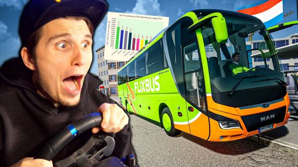 Wir fahren ins REICHSTE Land in EUROPA! ✪ (Flixbus) Fernbus Simulator