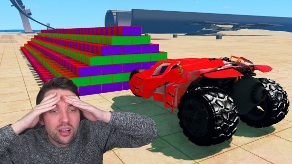 SUPERHELDEN AUTO gegen 50 WÄNDE in BeamNG