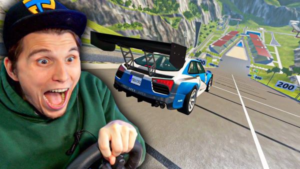 Mit 300km/h über die XXL AUTO SPRUNGSCHANZE! | BeamNG