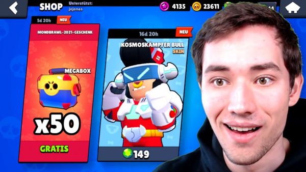 50x GRATIS MEGA BOX OPENING! KOSMOS BULL mit euch pushen! 😲 Brawl Stars deutsch