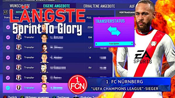 FIFA 21 : NUR FREIE SPIELER VERPFLICHTEN BIS ZUM CL SIEG !!! 🆓😱 Nürnberg Sprint To Glory XXL