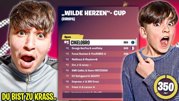 Mein BRUDER & ICH spielen unseren ERSTEN DUO CUP in FORTNITE..(Top 100 in Europa)