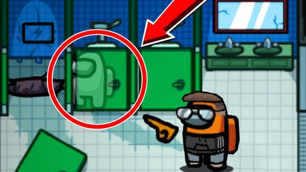 GEHEIMER CREWMATE in POLUS TOILETTE in Among Us!