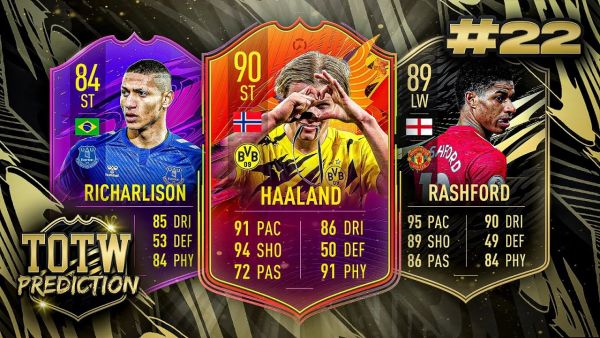 FIFA 21: TOTW 22 PREDICTIONS! IF HAALAND, RICHARLISON & RASHFORD 🔥