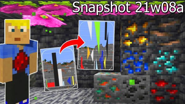 Neue Blöcke, Erze, Höhlengenerierung, Erzverteilung & mehr! Snapshot 21w08a Minecraft 1.17 Update