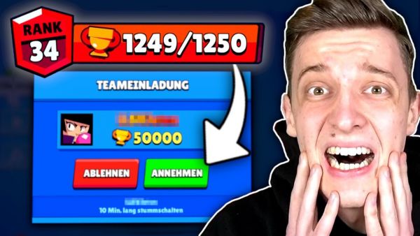 50.000🏆 SPIELER lädt mich ein, um RANG 35 zu erreichen... ANNEHMEN? 😬 Brawl Stars deutsch