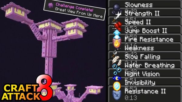ALLE Trankeffekte gleichzeitig! Enderdrache & End Advancements! - Minecraft Craft Attack 8 #241