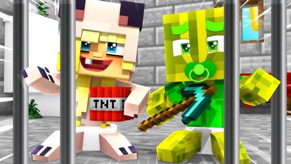 GEFÄNGNIS AUSBRUCH als BABY?! - Minecraft GEFÄNGNIS