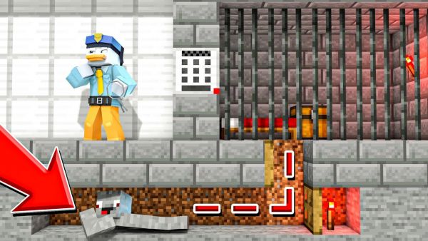 WIE MAN AUS DEM GEFÄNGNIS ENTKOMMT in Minecraft !