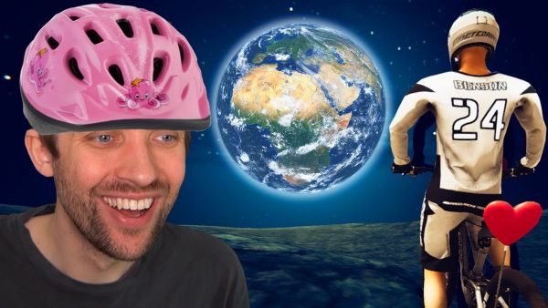 Der MOND SPRUNG im Fahrrad Simulator!