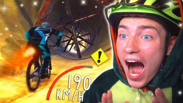 Mit 190KMH durch den XXL TUNNEL! | Fahrrad Simulator