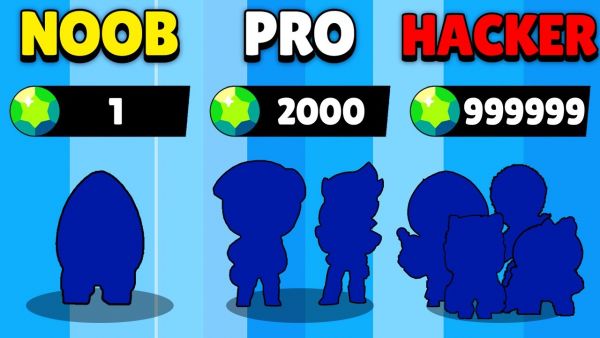 NOOB vs PRO vs HACKER in Brawl Stars!