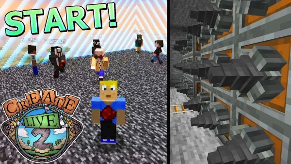 Projektstart! Zahnräder, Förderbänder, mechanische Bohrer & mehr! - Minecraft Create Live 2 #01