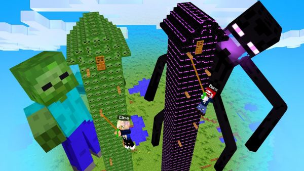 Elina Noob Sprünge vs. Benx Pro Sprünge! Minecraft