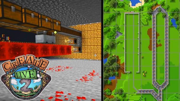RIESIGE Zughalle bauen, unendlich Dias mit Bohrer & mehr! - Minecraft Create Live 2 #08