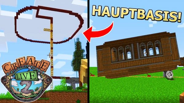 Hauptbasis Pläne, Zugtechnik, Bahngebäude FERTIG & mehr! - Minecraft Create Live 2 #09