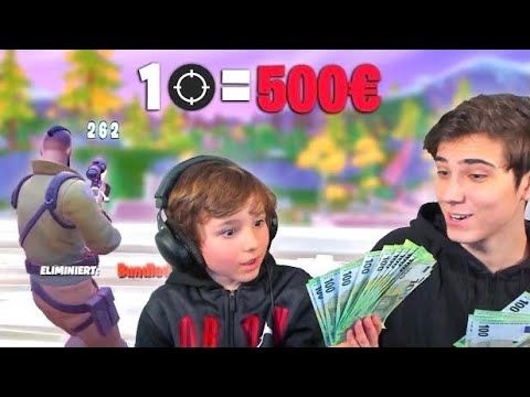 Mein Kleiner Bruder kriegt 500€ Pro Kill in Fortnite..