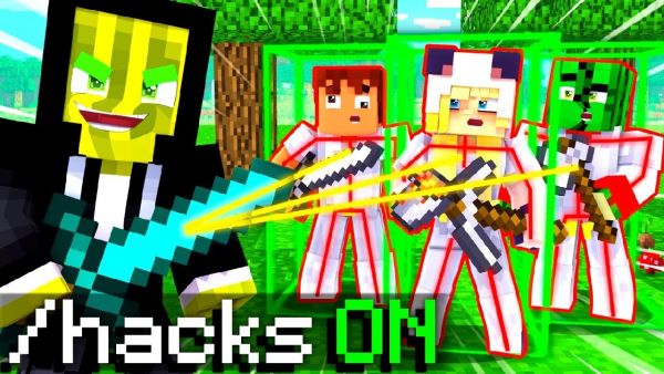 Minecraft HACKER vs. 3 SPEEDRUNNER
