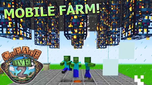 Mobile Mobfarm mit SPAWNERN! Spark zeigt wie das geht! - Minecraft Create Live 2 #16