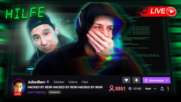 Ich habe Julien Bam's Twitch Account gehackt.
